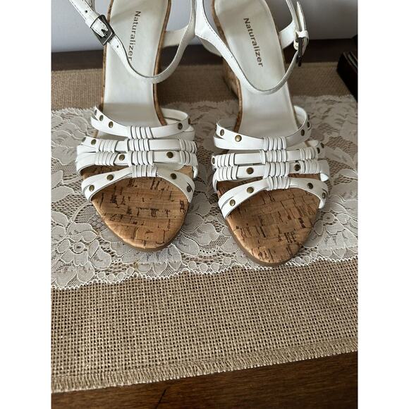 Naturalizer White 3 inch Ursela Wedges - Picture 2 of 4